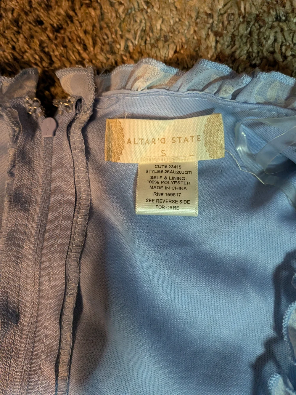 Altar'd State Light Blue Ruffle Dress - Picture 2 of 3